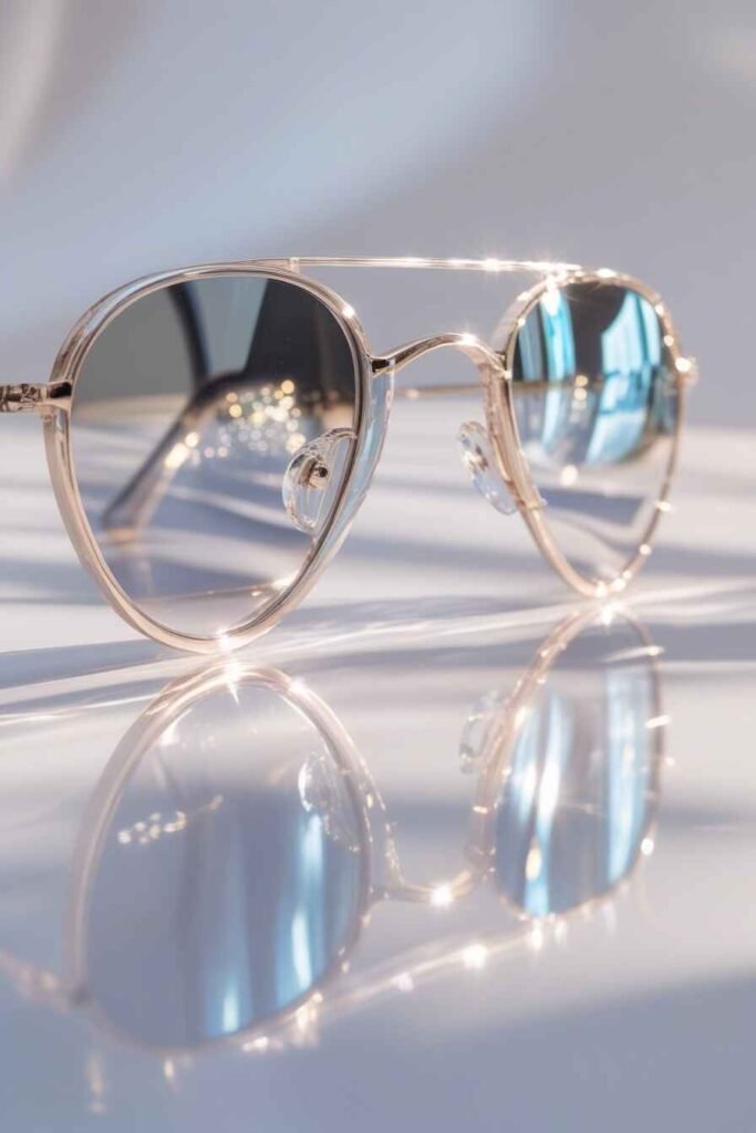 Mirrored Sunglasses with a Sleek, Shiny Finish
