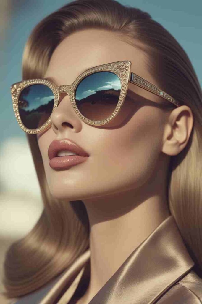 Bold, Retro-Inspired Sunglasses on a Classic Background