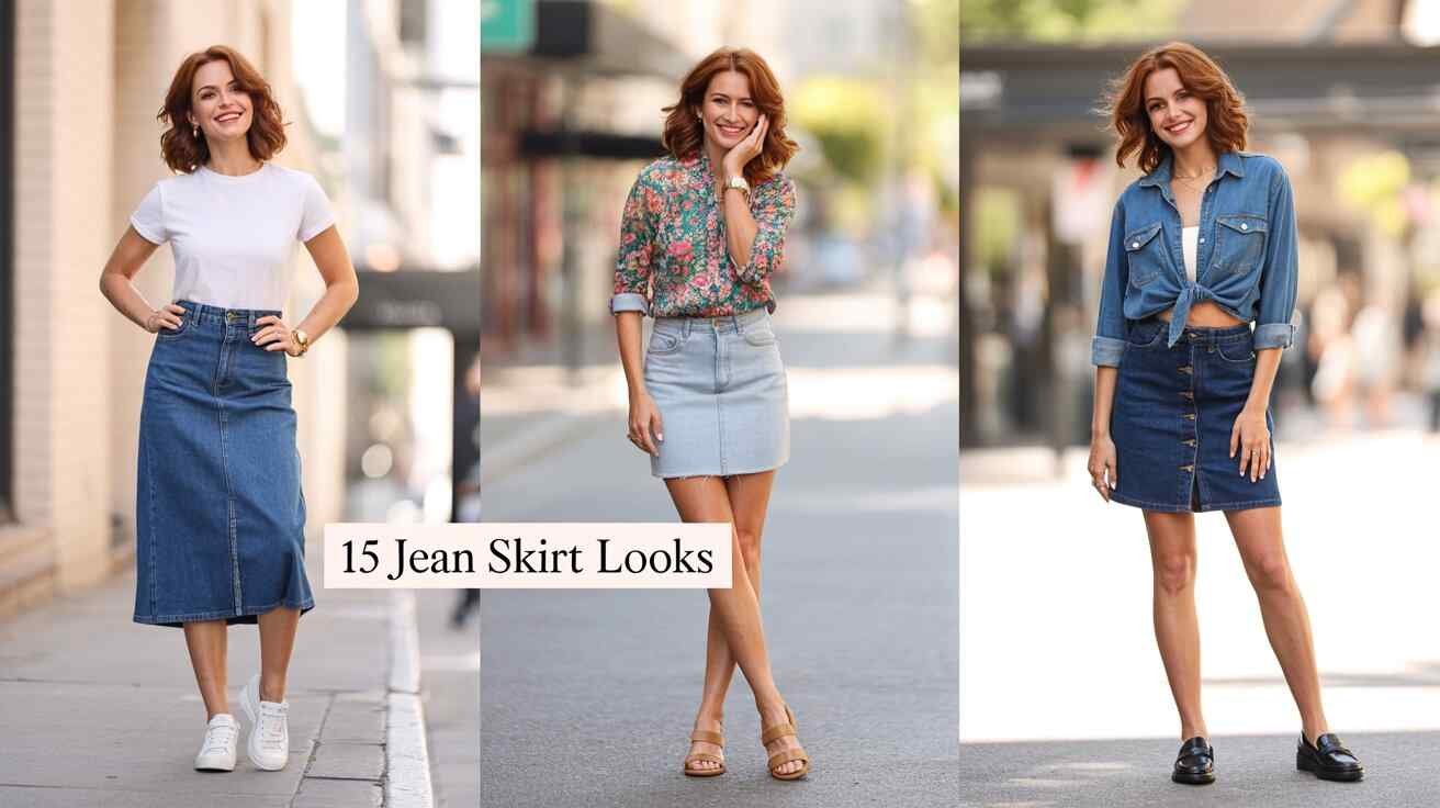 Jean Skirt Outfits
